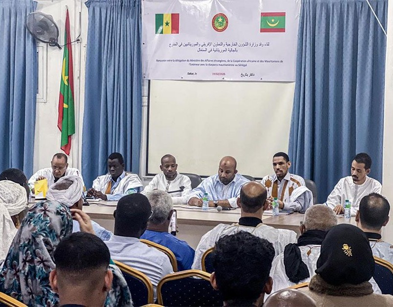 بعثة من وزارة الشؤون الخارجية تعقد اجتماعا مع الجالية الموريتانية في السنغال