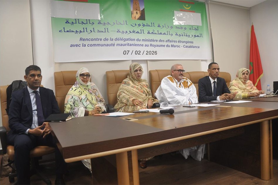 بعثة من وزارة الشؤون الخارجية تلتقي الجالية الموريتانية في المملكة المغربية